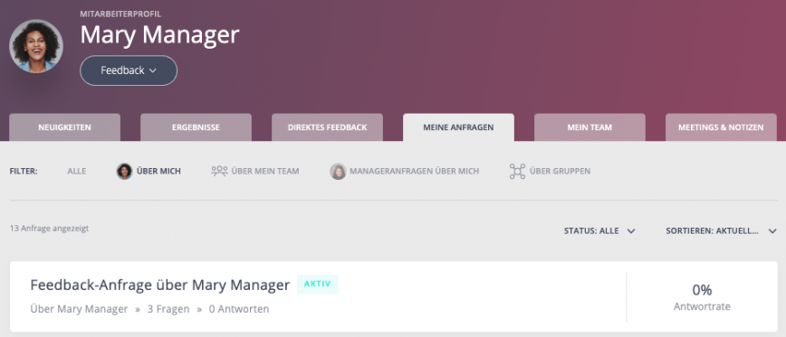 Meine Anfragen Uber mich