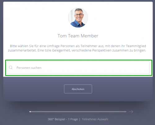 teilnehmerauswahl karte